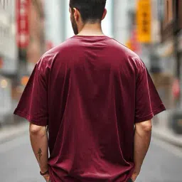 ausk Men Typographic Print Oversized Fit Crew-Neck T-Shirt image 2