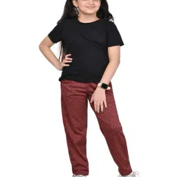 pixie n prince Girls High Rise Fitted Track Pants image 2