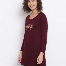 duchess Women Typographic Print T-Shirt & Pyjamas Set image 2