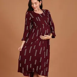 nightspree Women Geometric A-line Dress image 2