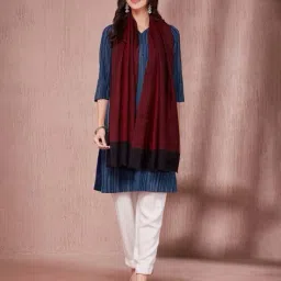 fabindia Women Stole with Frayed Hem image 2