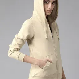 picpok  Women Regular Fit Zip Front Hoodie image 2