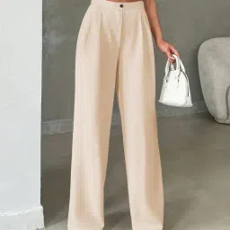 buda jeans co Women Relaxed Fit High-Rise Pleated Pants image 2