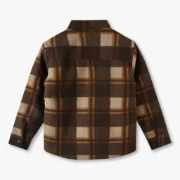 lee cooper Boys Checked Cotton Jacket with Patch Pockets image 2