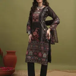 wedani Women Printed Straight Kurta Suit Set image 2