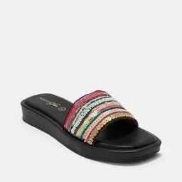 forever glam by pantaloons Women Regular Fit Slip-On Flat Sandals  image 2