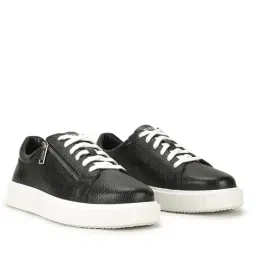 guess Lace-Up Sneakers with Leather Upper image 2