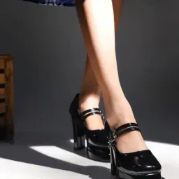 jm looks Women Square-Toe Chunky Heeled Sandals image 2