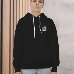 buythattrendz Women Typographic Print Regular Fit Hoodie image 2