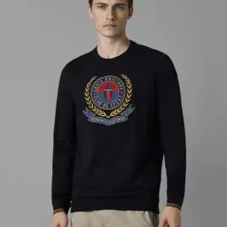 louis philippe Men Graphic Print Regular Fit Cotton Sweatshirt image 2