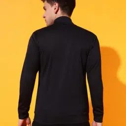 alpha tribe Men Graphic Print Regular Fit Zip-Front Track Jacket image 2