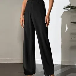 fyre rose Women Straight Fit Flat-Front Trousers image 2