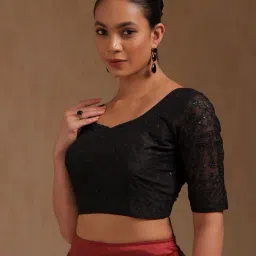 soch Women Embroidered Back Open Blouse  image 2