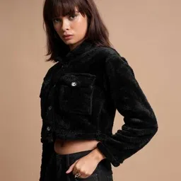 tokyo talkies Women Regular Fit Jacket with Button-Closure image 2