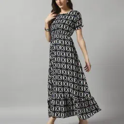 jash creation Women Printed Fit & Flare Dress image 2