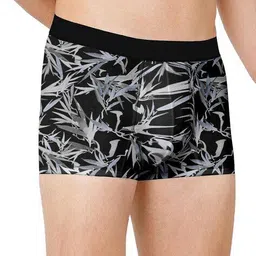 panicia Men Leaf Print Regular Fit Trunks image 2