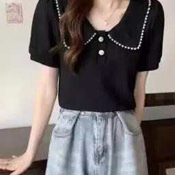 revangi Women Embellished Relaxed Fit Top image 2