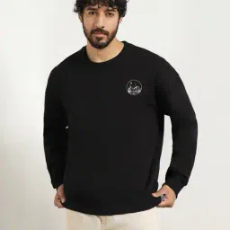 nobero Men Graphic Print Oversized Sweatshirt image 2