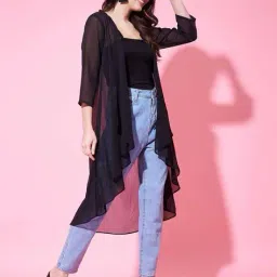 leia Women Relaxed Fit Shrug with Open Closure image 2