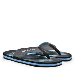 woodland Men Thong-Strap Flip-Flops with Printed Footbed image 2