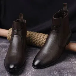louis stitch Men Chelsea Boots with Leather Upper image 2