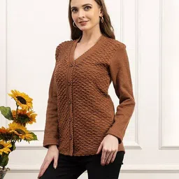 dadu dayal Women V-Neck Button-Down Cardigan image 2