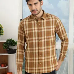 neon chillie Men Checked Regular Fit Shirt  image 2