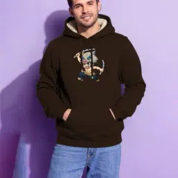 buda jeans co Men Regular Fit Typographic Hoodie image 2