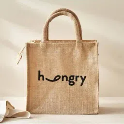 home centre Typographic Print Jute Lunch Bag image 2