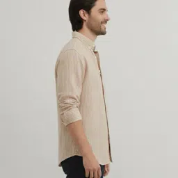 buda jeans co Men Stripes Regular Fit Shirt image 2