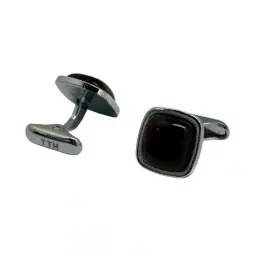 the tie hub Men Silver-Plated Cufflinks image 2