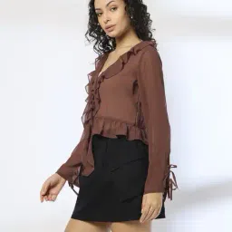 rio Women Regular Fit Ruffled Top image 2