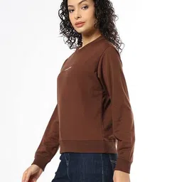 buda jeans co Women Placement Typographic Print Crew-Neck Sweatshirt image 2