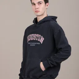 Shein Drop Shoulder Typographic Chest Print Hoodie image 3