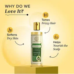 khadi natural Cold-Pressed Castor Hair Oil  image 2