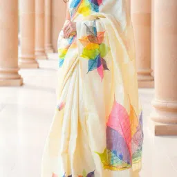 nyrika Women Printed Saree with Blouse Piece image 2
