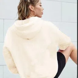 myali Women Typographic Print Boxy Fit Hoodie image 2