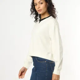 buda jeans co Colourblock Boxy Fit Crew-Neck Sweatshirt image 2