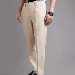 british club Men Straight Fit Pleated Trousers image 2