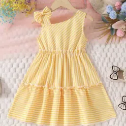 thoillling Girls Stripes Fit and Flare Dress image 2