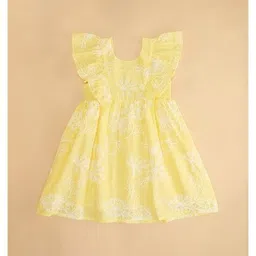 pantaloons junior Girls Embroidered Fit & Flare Cotton Dress image 2