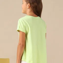 u.s. polo assn. Girls Typographic Print Relaxed Fit Round-Neck T-Shirt image 2
