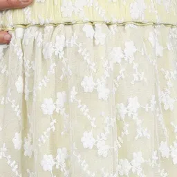 one friday Girls Embroidered Tiered Skirt with Elasticated Waist image 2