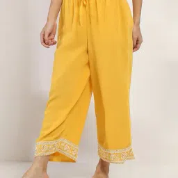 rangriti Women Floral Print Palazzos with Drawstring Waist image 2