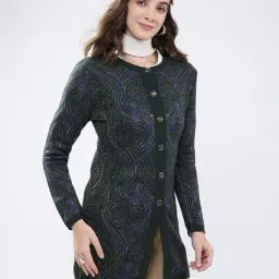 monte carlo Women Printed Button-Down Cardigan image 2