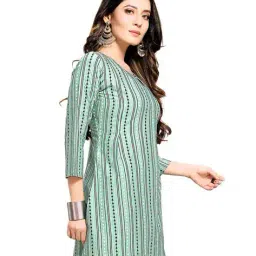 yf yipsy fashion Women Striped A-Line Kurta  image 2