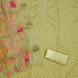 leeli peeri designer Women Embroidered 3-Piece Unstitched Dress Material image 2