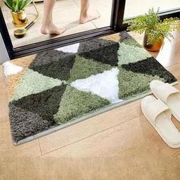 luxehome international Geometric Print Rectangular Bath Mat image 2