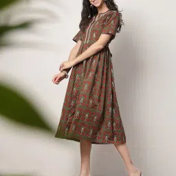 zelena Women Printed A-Line Dress image 2