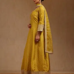 soch Women Self-Design Gown Dress with Dupatta  image 2